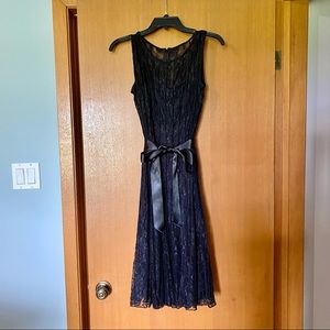 Melanie Lyne Black Lace Formal Dress